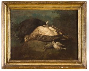 Paesaggio Con Natura Morta Di Volatili E Papera, Paesaggio Con Natura Morta Di Volatili E Pappagallo And Paesaggio Con Natura Morta Di Volatili (3 Works) by Baldassare De Caro