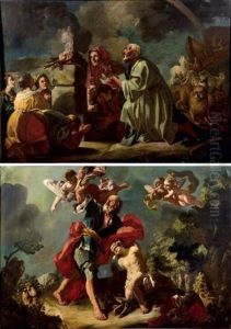 Le Sacrifice D'isaac (+ Le Sacrifice De Noe; Pair) by Lorenzo De Caro