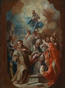 Die Unbefleckte Empfangnis Erscheint Dem Heiligen Antonius Von Padua