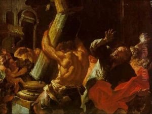 Samson Destroying The House Of The Philistines