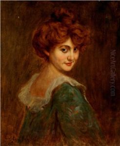 Portrait De Jeune Femme Rousse