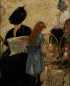 Femme Et Enfants Au Parc Femme Et Enfants Au Parc