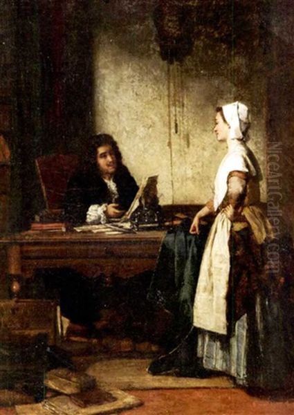 Interior Scene From Play By Jean Batiste Moliere - view 1
