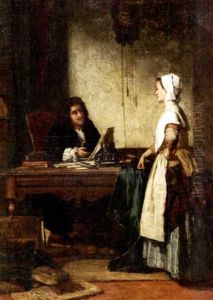 Interior Scene From Play By Jean Batiste Moliere by Jean Carolus