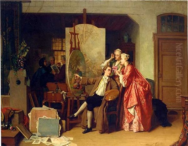 A Visit To Watteau's Studio - view 1