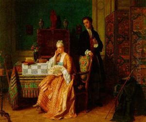 Elegantes Paar Im Interieur by Jean Carolus