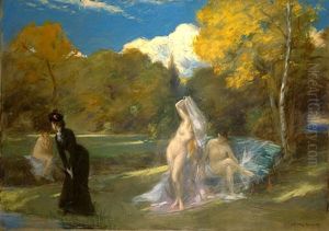 Het Schikken Van De Bloemen by Charles Emile Auguste Carolus-Duran