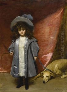 Enfant Et Chien by Charles Emile Auguste Carolus-Duran