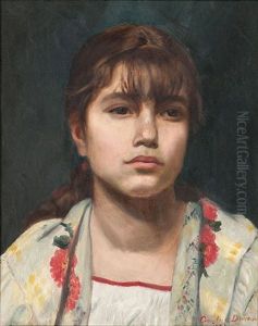 Portrait Of A Girl In Floral Shawl