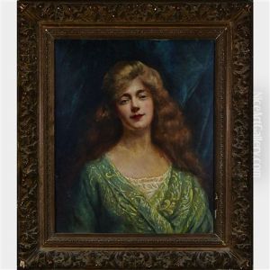 Young Woman In Green Patterned Robes