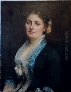 Portrait De Madame Charpentier by Charles Emile Auguste Carolus-Duran