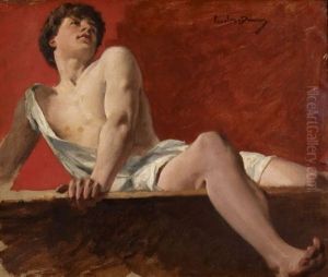 Etude D'homme Allonge Sur Une Balustrade (study) Etude D'homme Allonge Sur Une Balustrade (study)