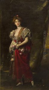 Elegant Lady With Flowers Elegant Lady With Flowers
