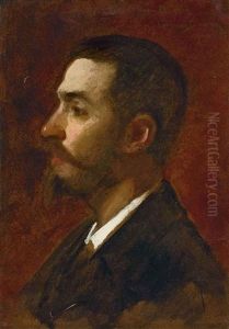 Portrait Du Peintre Henri Binard De Profil by Charles Emile Auguste Carolus-Duran