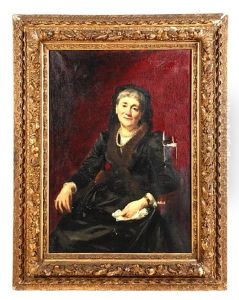 Portrait Of Mrs Yolande Lyne Stephens, Seated And Wearing A Pearl Necklace Portrait Of Mrs Yolande Lyne Stephens, Seated And Wearing A Pearl Necklace