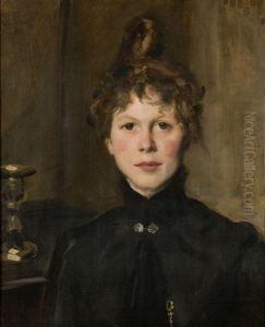 Portrait Einer Jungen Frau by Charles Emile Auguste Carolus-Duran