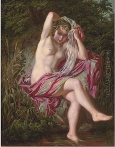 A Nymph At The Water's Edge by Charles Emile Auguste Carolus-Duran