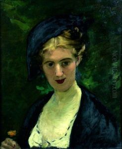 Femme Au Chapeau by Charles Emile Auguste Carolus-Duran