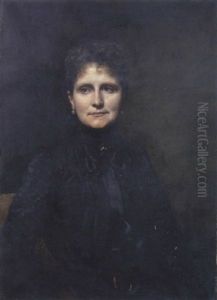 Portrait De Madame Sylvain Chateau Nee Celeste Bonhomme by Charles Emile Auguste Carolus-Duran