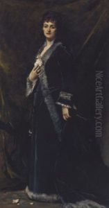 A Portrait Of Helena Modjeska Chiapowski by Charles Emile Auguste Carolus-Duran