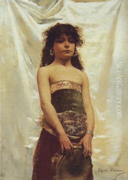Jeune Orientale Au Tambourin - view 1