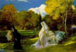 Apres La Nage (automne) by Charles Emile Auguste Carolus-Duran
