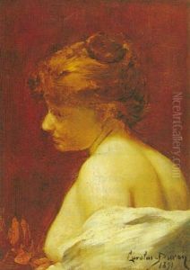 A Portrait Of A Lady by Charles Emile Auguste Carolus-Duran