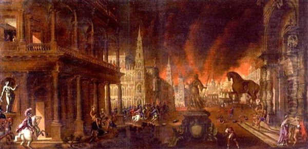 The Burning Of Troy - view 1