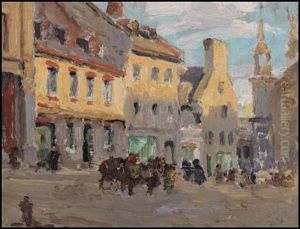 Rue Bonsecours, Montreal by Paul Archibald Caron