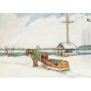 Horse Pulling Sleigh