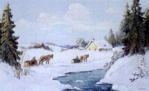 A Sunny Winter's Day by Paul Archibald Caron