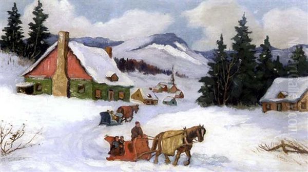 Winter Sleigh Ride (+ Champigny En Mars, Insc.; 2 Works) - view 1