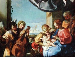 The Holy Family With St Catherine And Angel Musicians