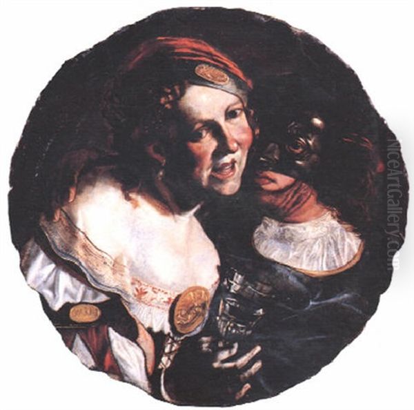 A Couple In Masquerade Costume - view 1