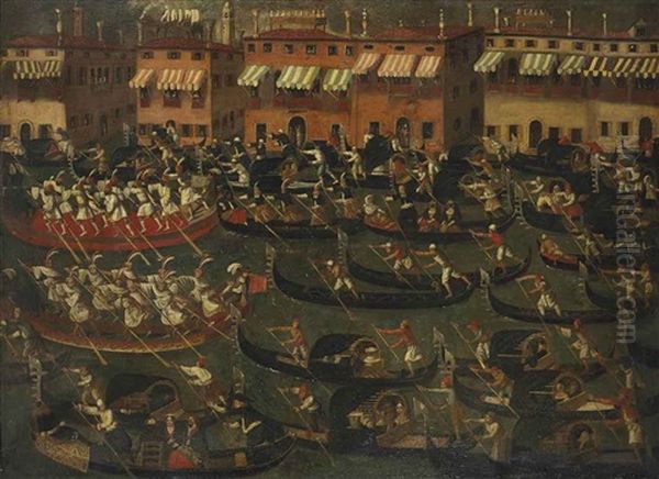 Cortege Sur Le Grand Canal - view 1