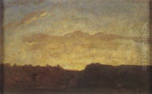 Paysage, Crepuscule by Jean-Baptiste Carpeaux