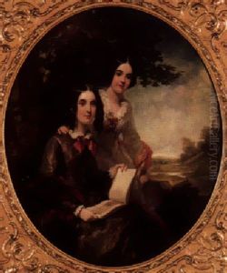 Two Sisters With Book