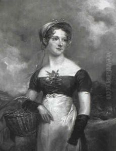 Portrait Of A Young Lady Going To Market by Margaret Sarah Carpenter