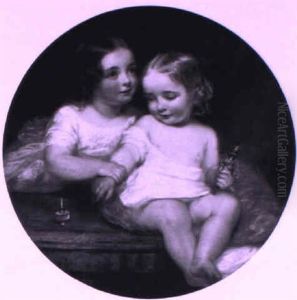 Portrait Of Two Children by Margaret Sarah Carpenter
