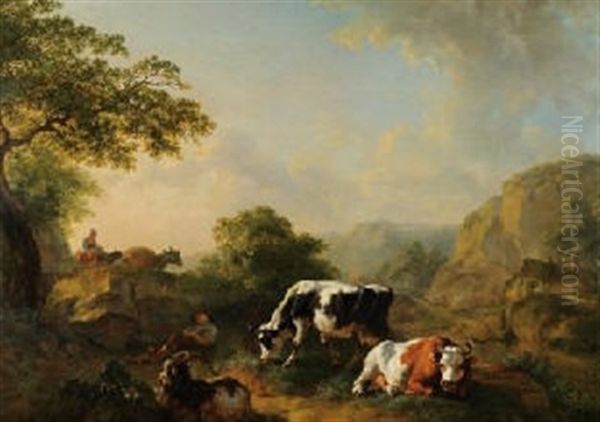 Paysage D'italie, Le Petit Gardien De Vaches - view 1