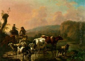 Fording The River by Jean Charles Carpentero