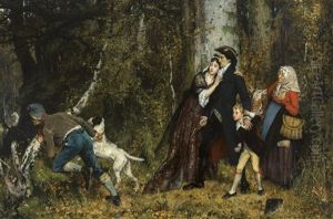 The Flight Of The Royalists by Evariste Carpentier