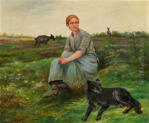 A Goatherd And Her Dog