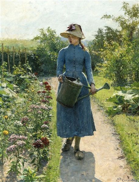 Girl With Watering Can - view 1