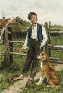 Le Siffleur (jeune Garcon Et Son Chien)