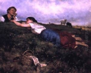 Young Lovers On A Hillside