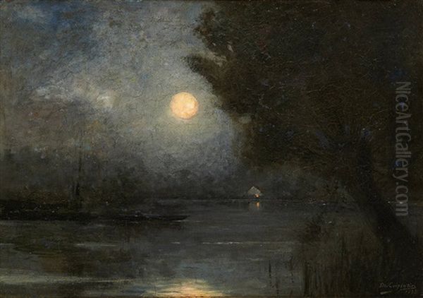 Lever De Lune Sur Le Lac - view 1