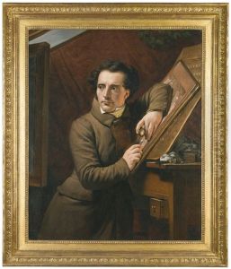 Portrait Of Antoine-francois Gelee (1796-1860) by Paul Claude Michel Le Carpentier