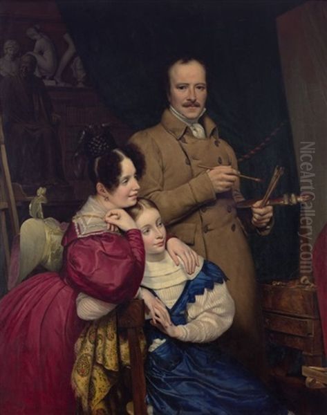 Autoportrait Du Peintre Et Sa Famille Dans L'atelier - view 1