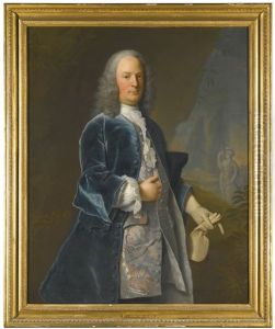 Portrait Of Edward Weld Of Lulworth Castle, In A Garden, A Statue Of Minerva Beyond
